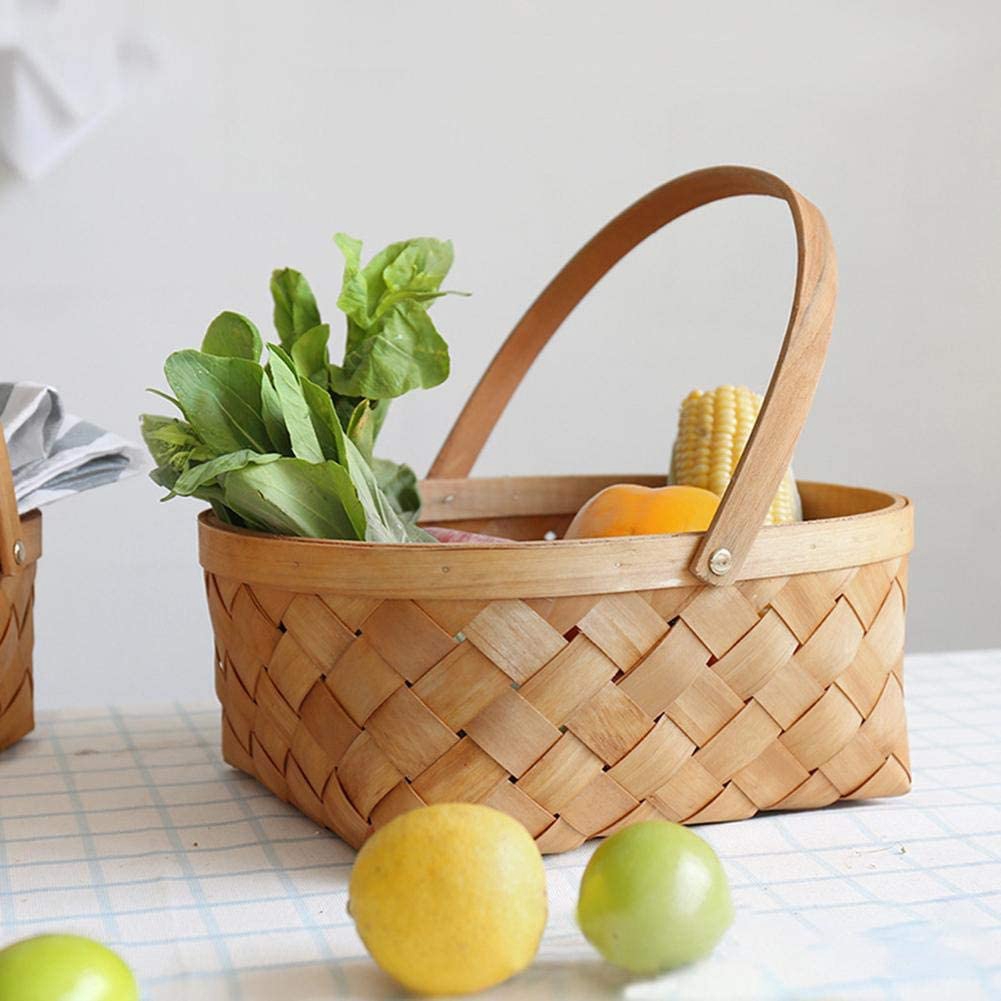 Handmade Rattan Storage Container Storage Basket Wooden Storage Basket