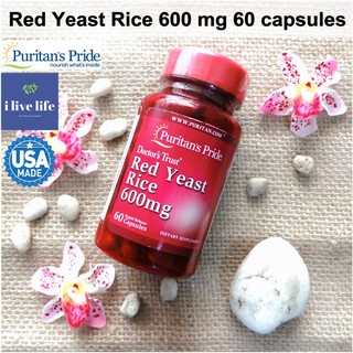 ข้าวยีสต์แดง Red Yeast Rice 600 mg 60 capsules - Puritans Pride