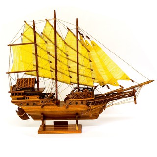 เรือสำเภาจีน ใบเฉียง เป็นสิริมงคล ค้าขายร่ำรวย เงินทองไหลมาเทมา