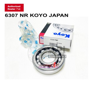 KOYO 6307 NR  ตลับลูกปืน ฝาเปิด เม็ดกลม ขนาด รูใน 35 รูนอก 80 หนา 21 มิล 35x80x21 MM (มิล) 6307NR