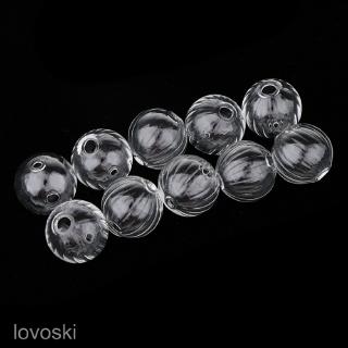 10Pcs Clear Pumpkin Glass Ball Bottle Wish Charm Pendant DIY Jewelry Makings