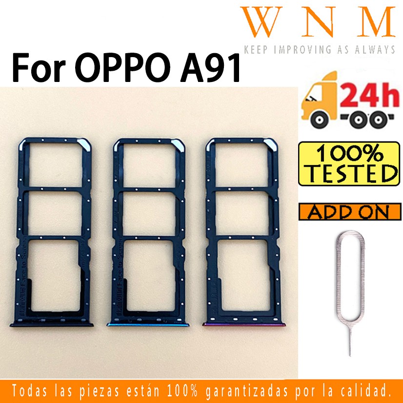 สําหรับ OPPO A91 ถาดซิมการ์ดสําหรับ OPPO A91 ซิมการ์ดผู้ถือการ์ด Reader SD Slot อะแดปเตอร์อะไหล่