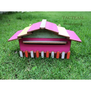 บ้านตู้จดหมาย งาน Mini-Furniture ไม้เนื้อแข็ง+ทำสี Rustic ผลิตและจัดจำหน่ายโดย... TACTEAM ‪#woodwork