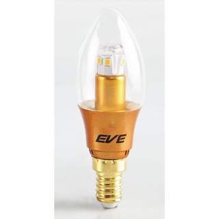 LED Candle Gen3 ฐานทอง แก้วใส 3W 2700K E14 EVE