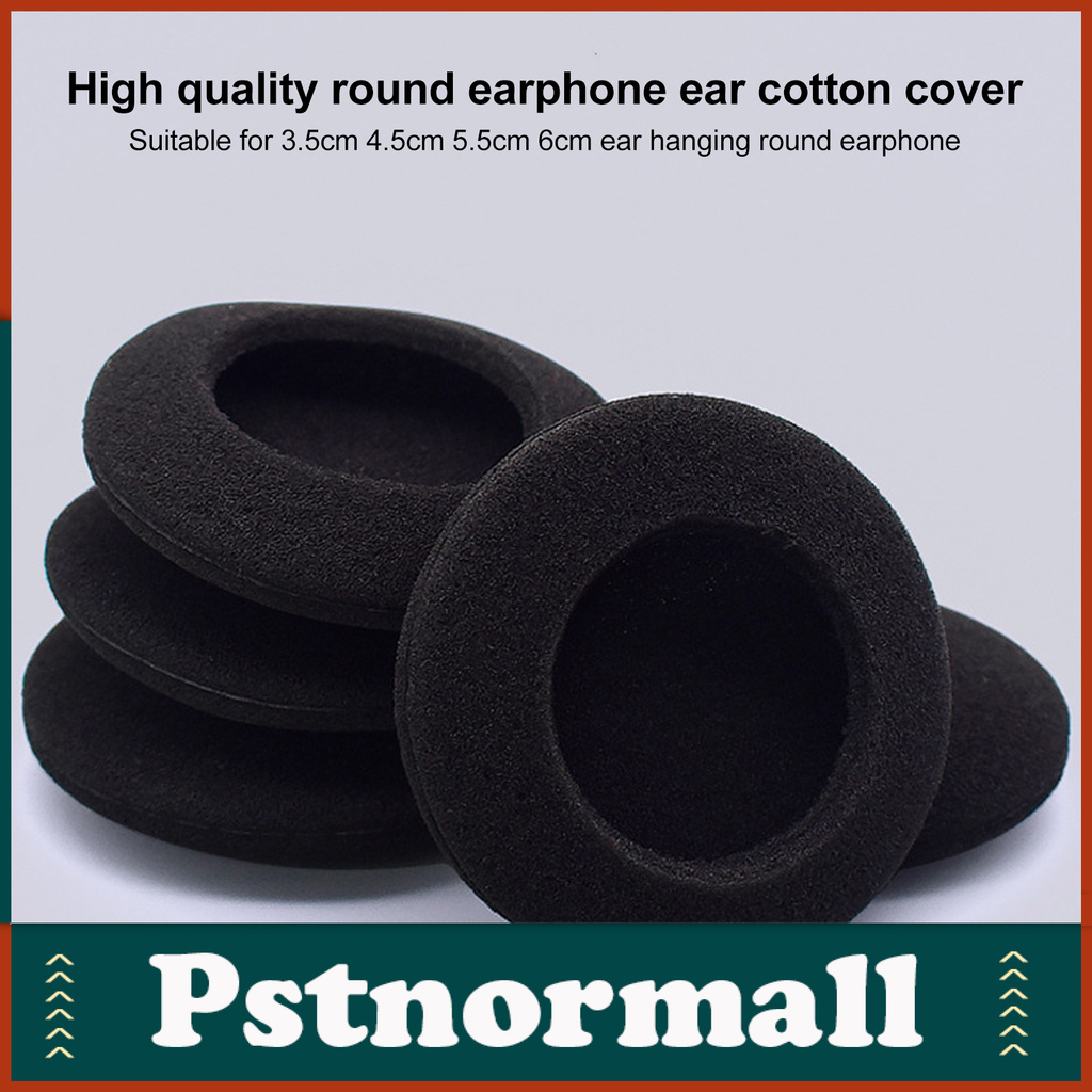 Pstnormall แผ่นฟองน้ํารองหูฟัง 3.5/4.5/5/5.5/6 ซม. 2 ชิ้น