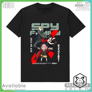 คอตต้อนคอกลมSpy x FAMILY Tatsuya Endo เสื้อยืดลําลอง แขนสั้น พิมพ์ลายการ์ตูนมังงะญี่ปุ่น Distro Shirt x A1330 KisetsuS-5