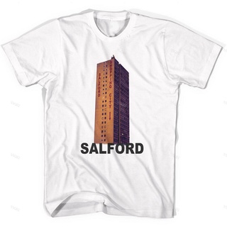 เสื้อยืดผ้าฝ้ายพิมพ์ลาย เสื้อยืดคอกลม ผ้าฝ้าย พิมพ์ลาย Salford Manchester สําหรับผู้ชาย