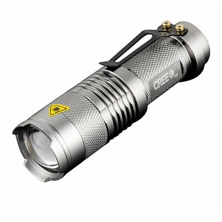 ﻿Mini led torch ไฟฉายจิ๋วแรงสูง สว่างจับใจ CREE 14500 รุ่น SK68 สามารถใช้ถ่าน AA สี Silver