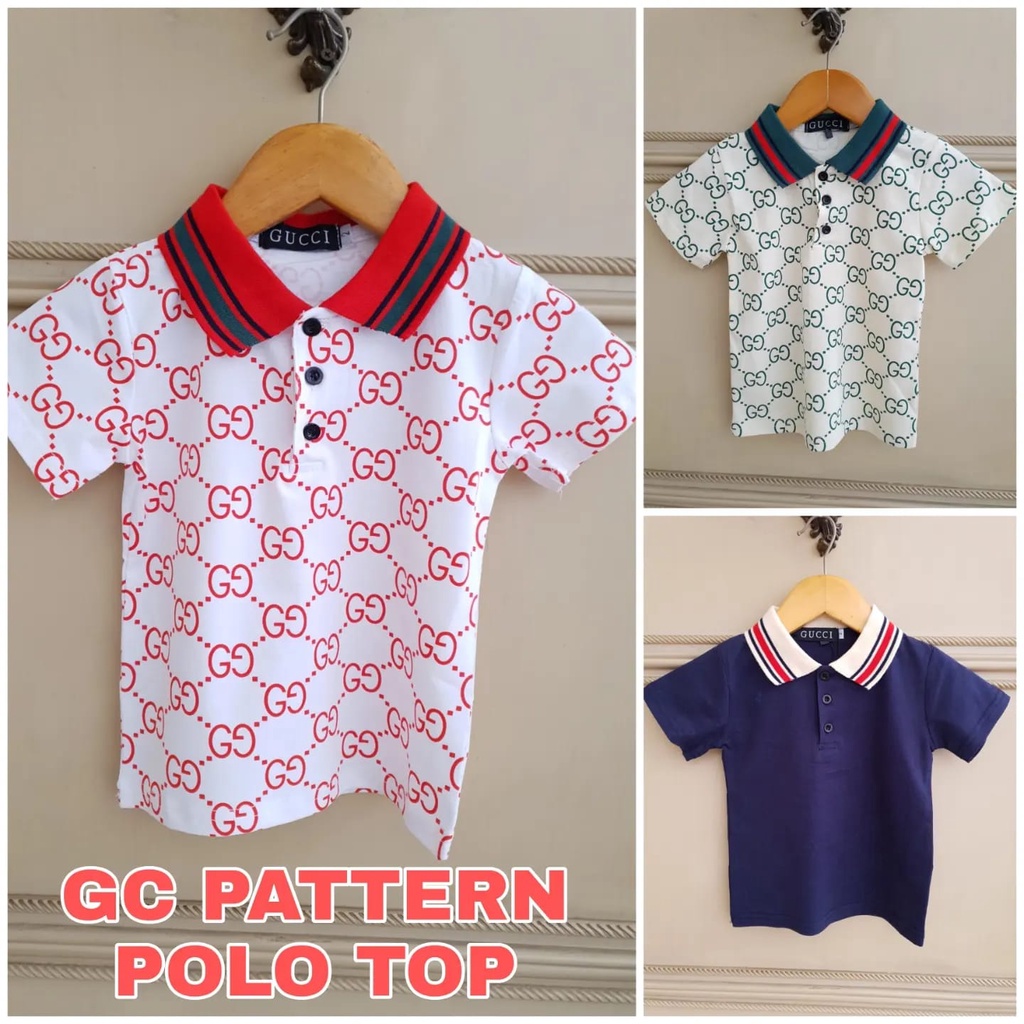 KATUN MILANBERRY GC PATTERN POLO TOP BOYS COLLAR เสื้อยืดนําเข้า COOL COTTON FASHION