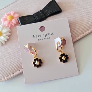 🎀 ต่างหู Kate Spade รูปดอกไม้ สีดำ มาพร้อมถุงผ้า O0R00216