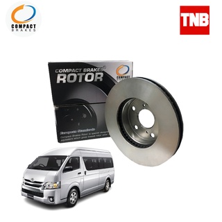 Compact Brakes จานเบรค จานดิสเบรคหน้า Toyota Coomuter Ventury โตโยต้า คอมมิวเตอร์ เวนจูรี่ ปี 2004-2018