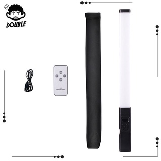 [DOUBLE] RGB LED Photography Lighting Portable Wand Handheld LED Video Light 2000 Lumens CRI 85+ USB Rechargeable with Remote Control, Carry Bag