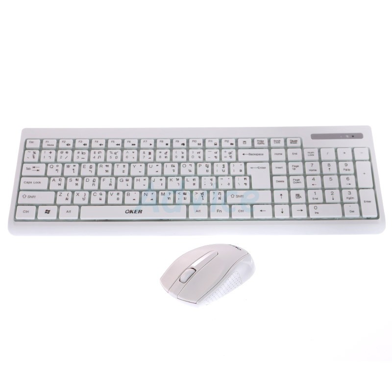 (2in1) Wireless OKER (G1000) White