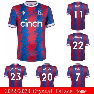 เสื้อกีฬาแขนสั้น ลายทีมชาติฟุตบอลชั้นนํา Zaha Gallagher Edouard Benteke Olise FTB 2022-2023 ชุดเหย้า