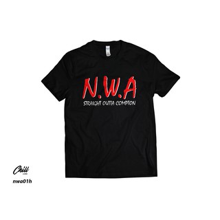 คอลูกเรือเสื้อยืดคอกลมเสื้อยืด พิมพ์ลาย Nwa 1 I CUSTOM I Music I HIPHOPผ้าฝ้ายแท้