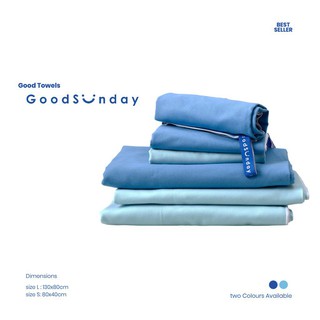 Goodsunday ผ้าเช็ดตัวแห้งเร็ว ซับน้ำได้ดี บางเบา ไม่อับ ไม่สะสมเชื้อโรค xk6m