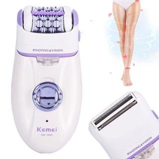 ส่งไว Kemei 2668 รุ่นใหม่ปี 2026‼️ของแท้💯 KM-2668 2in1 เครื่องกำจัดขน เครื่องถอนขน ใช้ได้ทั้ง แขย ขา รักแร้ เครื่องโกนขน