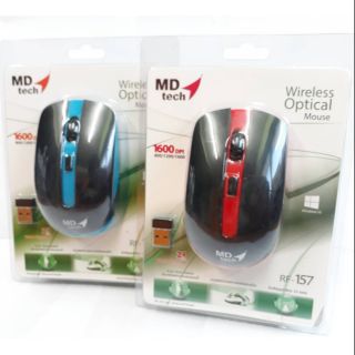 เมาส์ไร้สาย MD-Tech Wireless Optical Mouse RF-157 USB