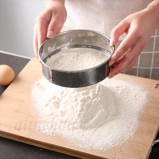 ❉ ที่ร่อนแป้ง ตะแกรงร่อนแป้งแบบสแตนเลสวงกลม 15ซม Flour Sugar Sifting Sifter Sieve Colander