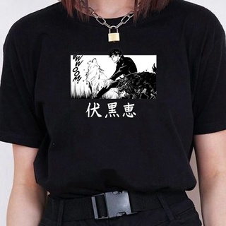 เสื้อยืดแขนสั้น พิมพ์ลายการ์ตูนอนิเมะ Megumi Fushiguro Janpan Manga Jujutsu Kaisen แฟชั่นฤดูร้อน สําหรับผู้ชาย และผู้หญิ