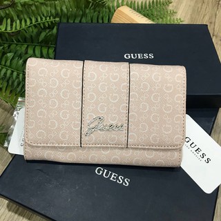 GUESS FACTORY WOMENS WALLET กระเป๋าสตางค์ดีไซน์ยอดนิยมหนังปั้มโลโก้แบรนด์