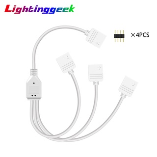 1 pcs 30 ซม. LED Strip Splitter 4pin RGB Connector 1 ถึง 3 พอร์ตสายไฟสำหรับ 5050 2835 RGB LED Strip Light, PC Case Light