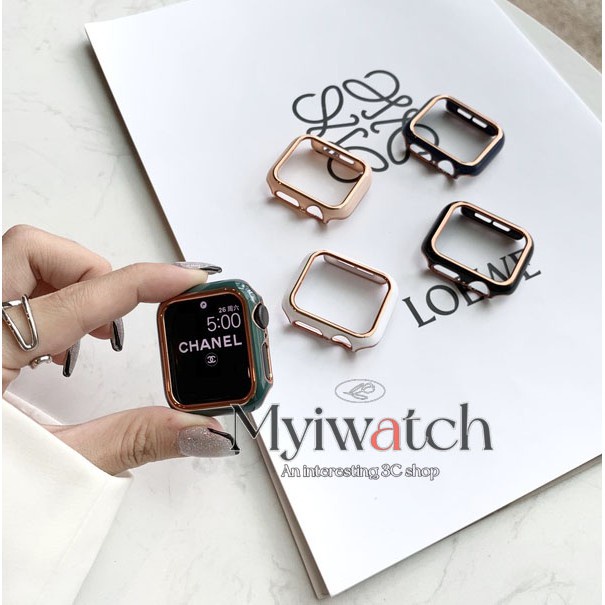 Double Tone สีสําหรับ Apple iwatch Series 11 10 9 8 7 SE 6 5 4 3 2 เคสกันตกคลุมทั้งหมด PC Hard Cover 46 41 45 40 42 44 38 มม.