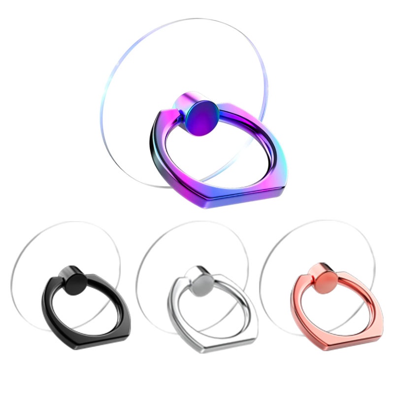 แหวนขาตั้งโทรศัพท์มือถือ แบบใส 360 องศา° ขาตั้งโทรศัพท์มือถือ แบบใส หมุนได้ จับถนัดมือ สําหรับ iPhon