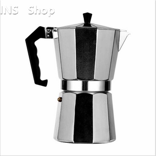 หม้อต้มกาแฟแบบแรงดัน หม้ออลูมิเนียมเอสเพรสโซ่ กาต้มกาแฟสด Aluminum espresso pot