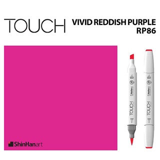 TOUCH TWIN BRUSH MARKER RP86 / มาร์คเกอร์หัวพู่กัน-หัวตัดขนาดกลาง รหัส RP86 (VIVID REDDISH PURPLE)