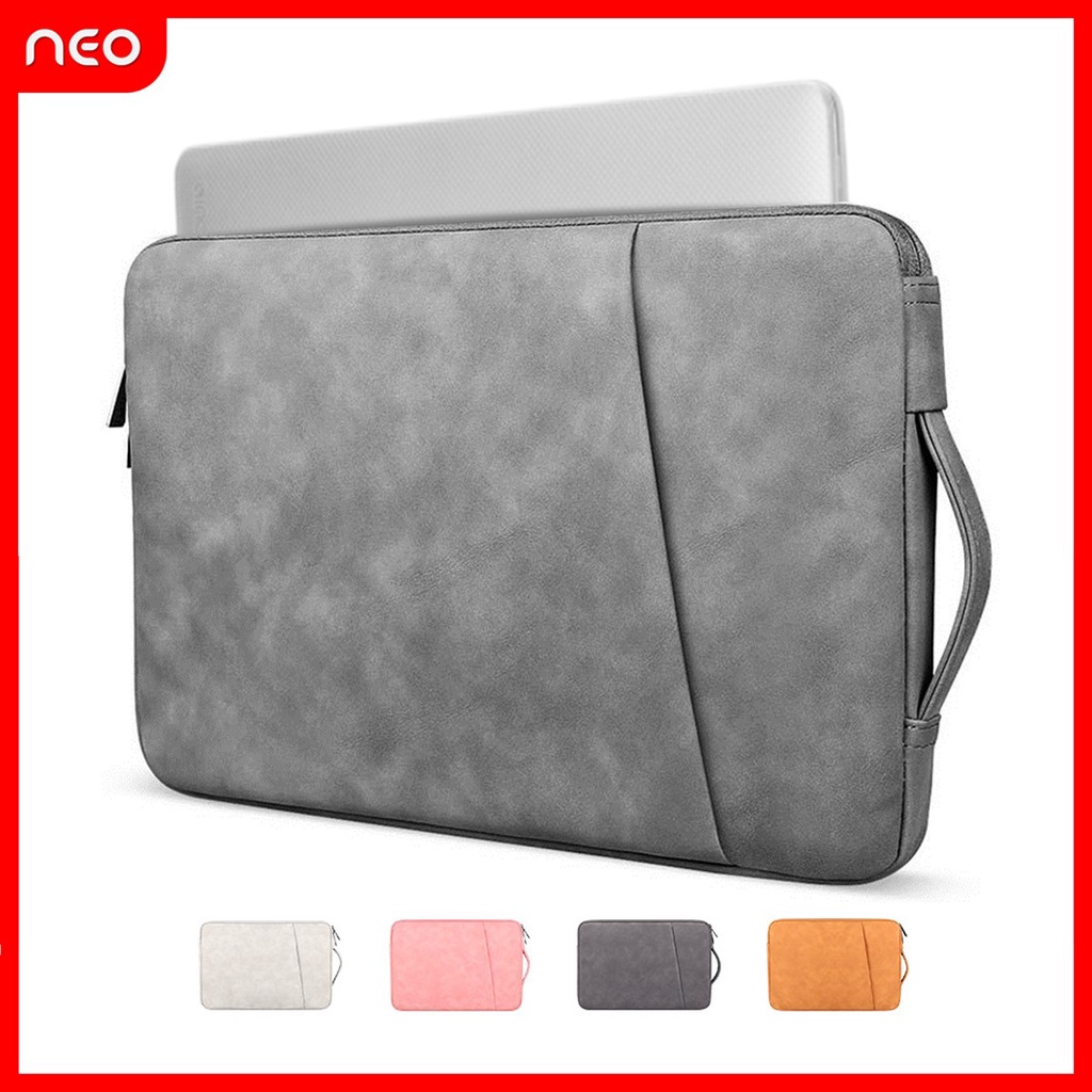 【พร้อมส่ง】กระเป๋าโน๊ตบุ๊คกันกระแทก เคสหนังใส่โน๊ตบุ๊ค กระเป๋าMcbook ซองแล็ปท็อป เคสSurface Pro 13-15 นิ้ว PU Case