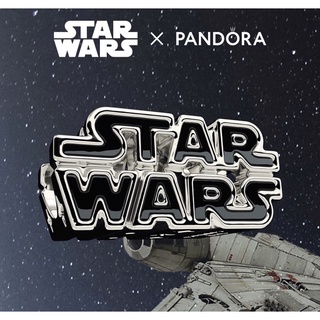 Pandora Star Wars silver 3D logo charm แท้100%