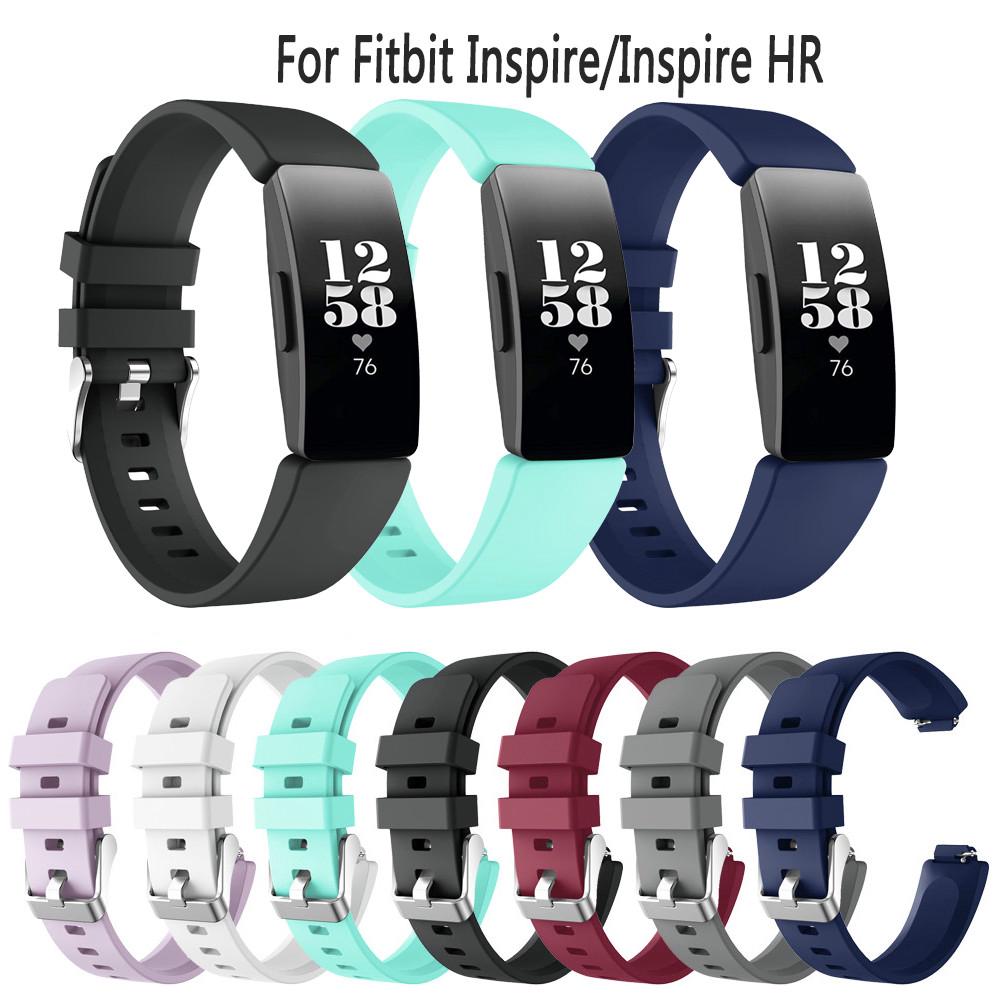 สายนาฬิกาข้อมือซิลิโคนหลากสีสำหรับ Fitbit Inspire / Inspire HR