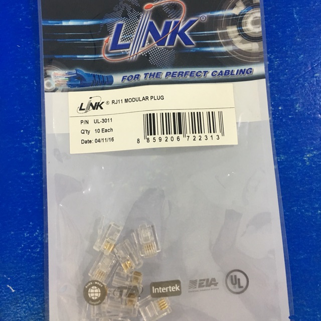 หัวโทรศัพท์ หัว RJ11 Link