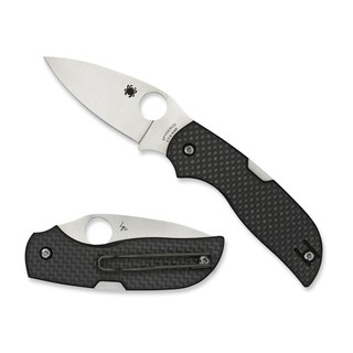 มีดพับ Spyderco Chaparral CTS-XHP Plain Blade, Carbon Fiber Handles (C152CFP)