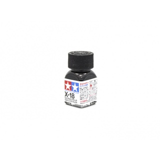 TAMIYA COLOR 80018 X-18 Semi gloss black ENAMEL PAINT 10 ML.