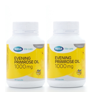 Exp.7/25 (30 แคปซูลx2 ขวด) Mega We Care Evening Primrose Oil 1000mg