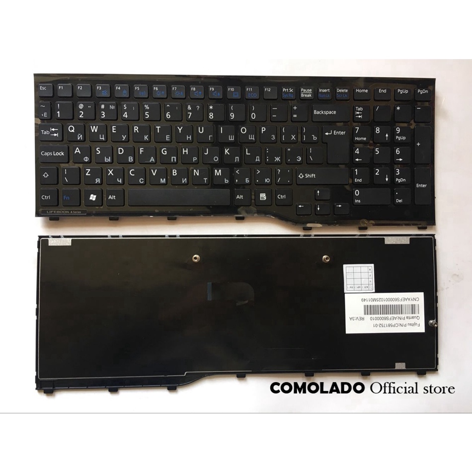 Russian Laptop Keyboard for Fujitsu Lifebook AH552 A552 CP581751-01 ...