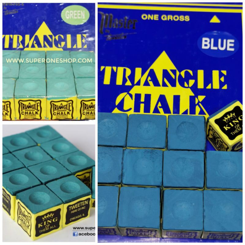 ชอล์กสามเหลี่ยม​ Triangle Chalk (12 ก้อน) แท้100% ชอล์ก​ฝนหัวคิว