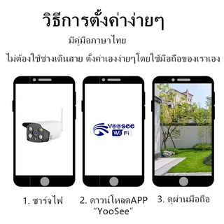YooSee กล้องวงจรปิดไร้สาย IP Camera กล้องวงจรปิด FHD 1080P 2 ล้านพิกเซล มองเห็นในที่มืด