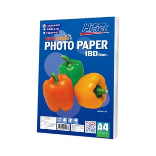 Hi-jet กระดาษโฟโต้ ผิวมัน Inkjet Fruit Series Glossy Photo Paper 180 แกรม A4 50 แผ่น