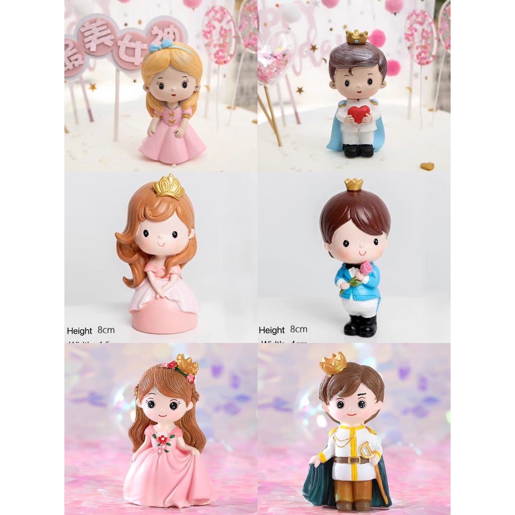 Princess prince Elsa Castle Birthday Cake Decorations Cake topper