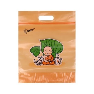 SUNZIP ซันซิป ถุงเติมบุญ จัดของใส่บาตรพระ Size S ขนาด 18x24 cm. บรรจุ 15 ใบ [2 กล่อง] FF 1201 ถุงใส่บาตร ถุงสังฆทาน