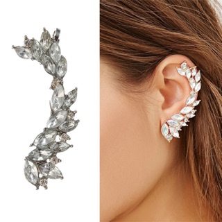 Ear cuff ต่างหูคริสตัลมีทั้งตัวเรือนสีเงินและสีทอง