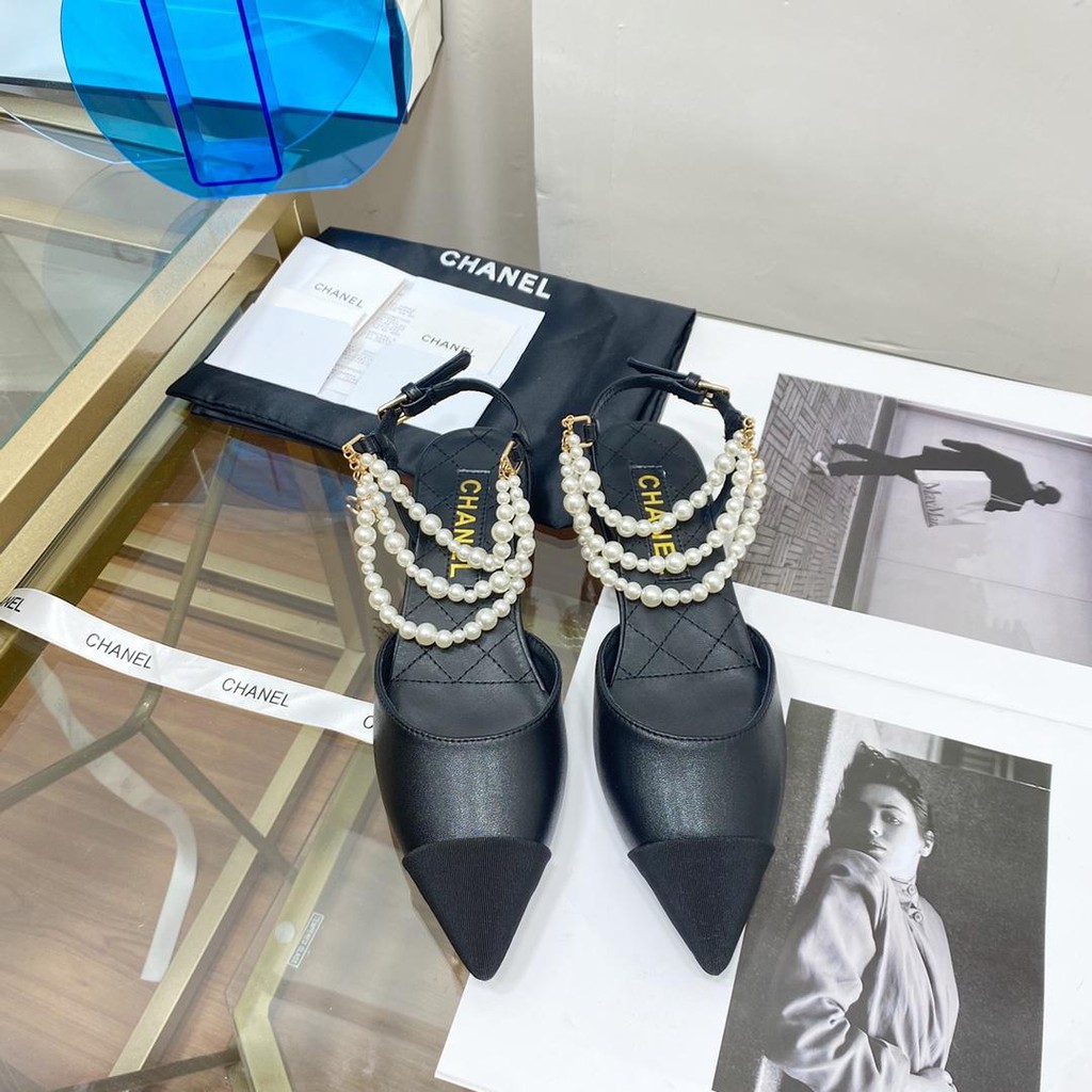 chanel loafers with pearls