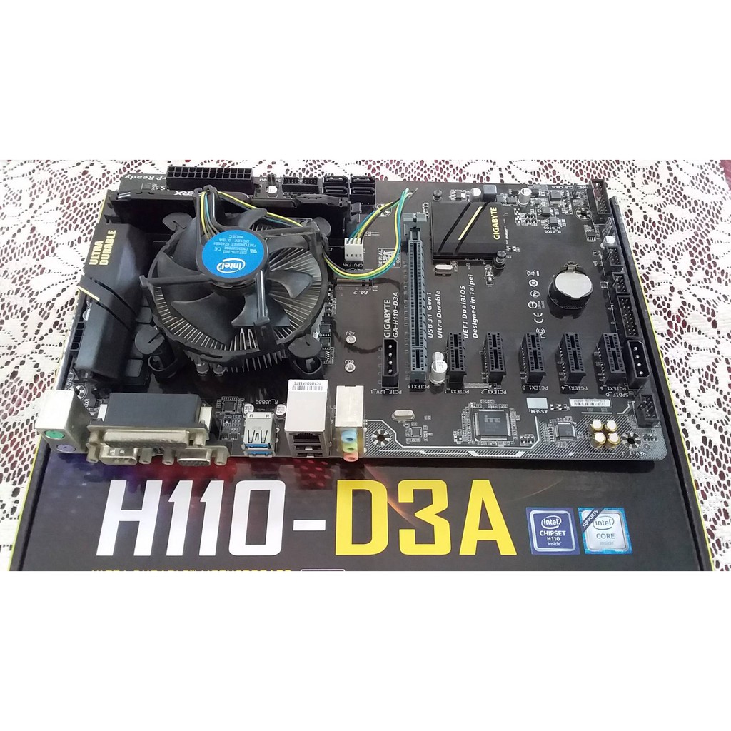 Gigabyte H110-D3A ( H110 D3A) + CPU G4400 (กล่องครบ สภาพสวย)