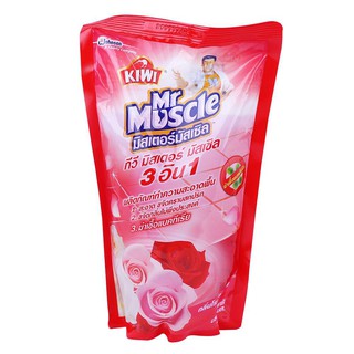 น้ำยาทำความสะอาดพื้น 800 มล. KIWI MR.MUSCLE โรแมนติกโรส แพ็คคู่  LIQUID CLEANING FLOOR 800ml KIWI MR.MUSCLE ROMANTIC ROS