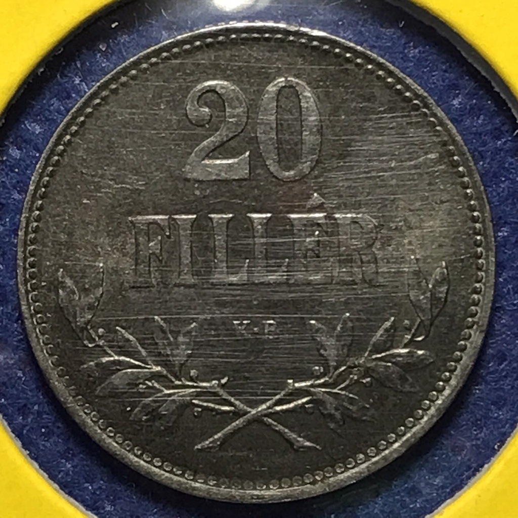 No.60557 ปี1920 ฮังการี 20 FILLER เหรียญสะสม เหรียญต่างประเทศ เหรียญเก่า หายาก ราคาถูก