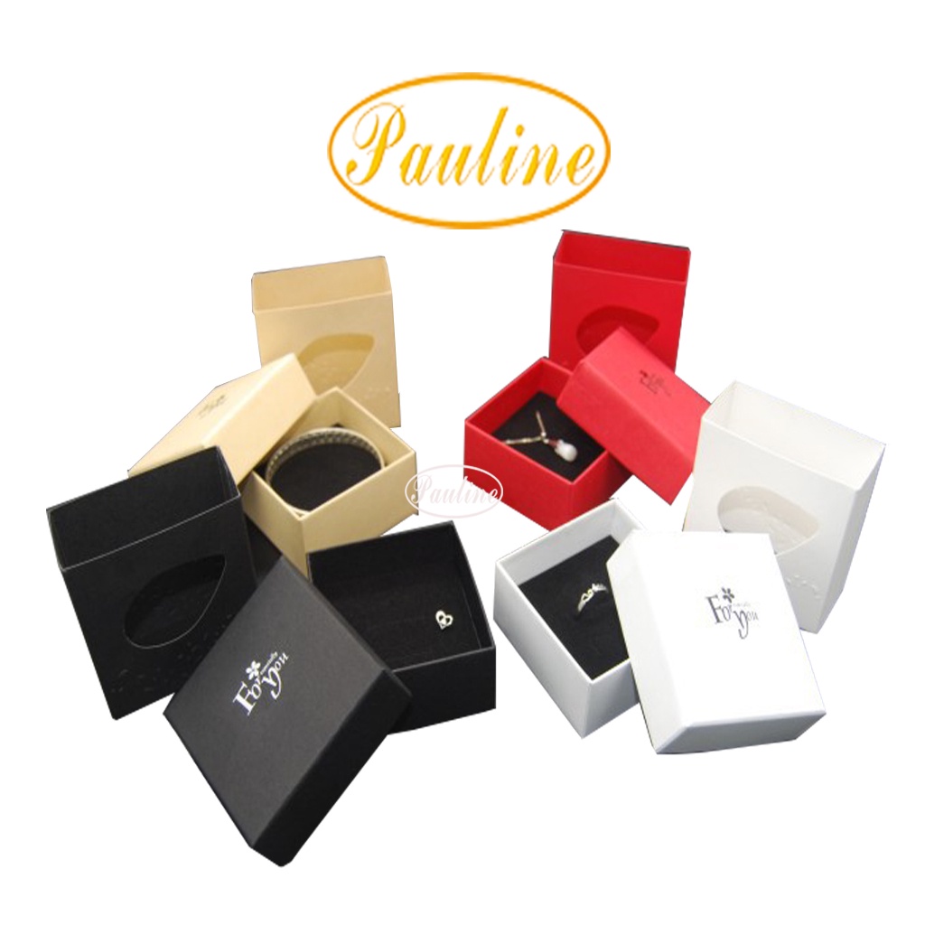 กล่องเครื่องประดับสร้อยข้อมือกระดาษ 7.5x7.5x3.5 H775FY For You 4 สี - ร้าน Pauline