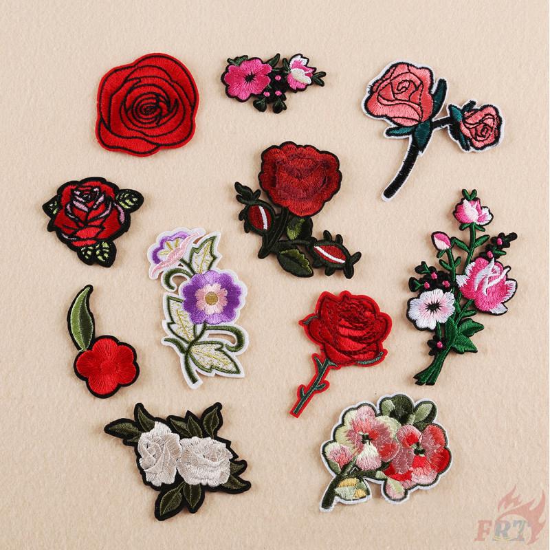 แผ่นแพทช์ปักลายดอกไม้ DIY 1 ชิ้น（☸ Flowers Patch ☸）